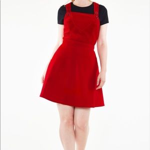 Voodoo Vixen Res Dungaree Dress - Heart Detail with Pockets - US 10